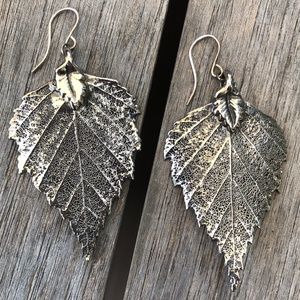 Silver Leaf Earrings